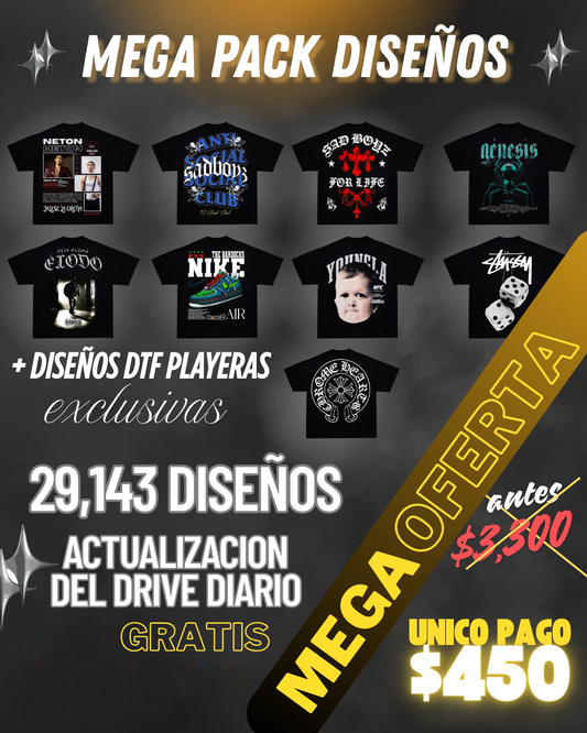 PACK DTF PREMIUM: +30,000 Diseños Listos + Curso Completo