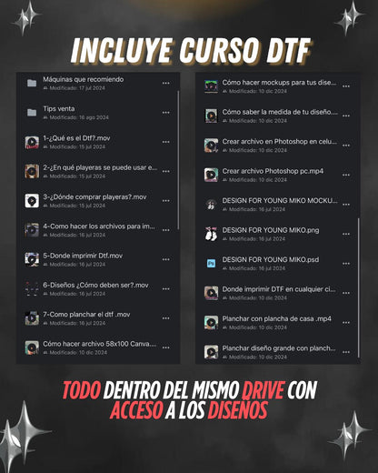 PACK DTF PREMIUM: +30,000 Diseños Listos + Curso Completo
